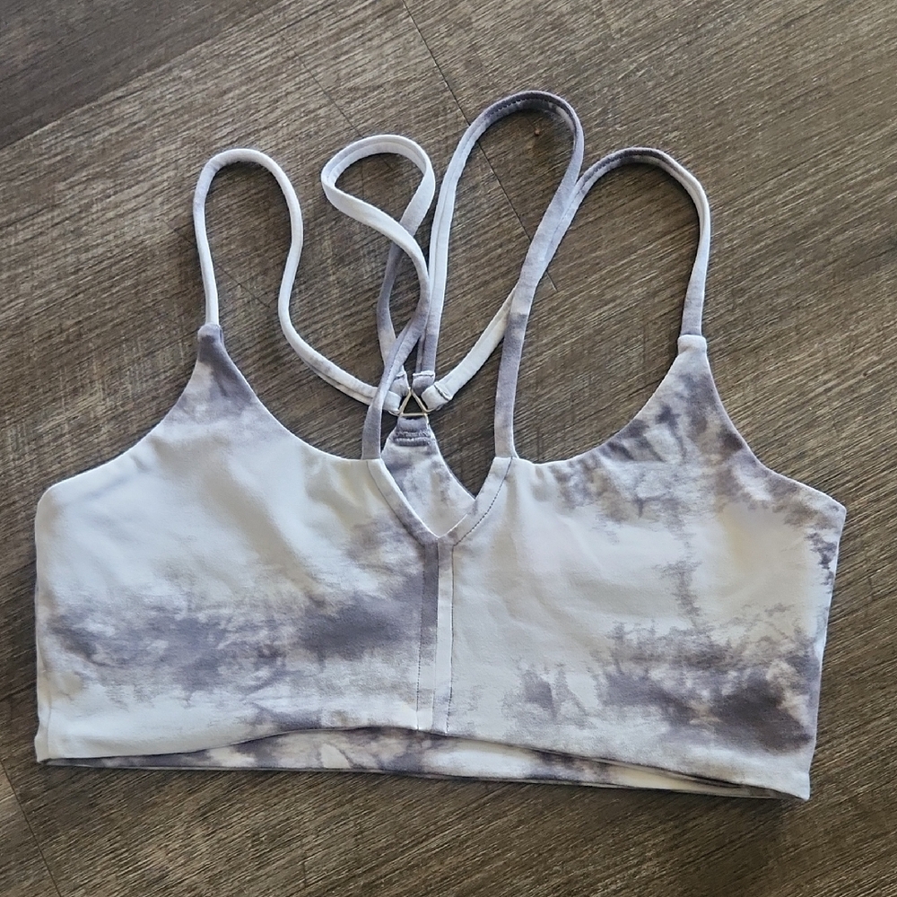 Tie-Dye Strappy Sports Bra